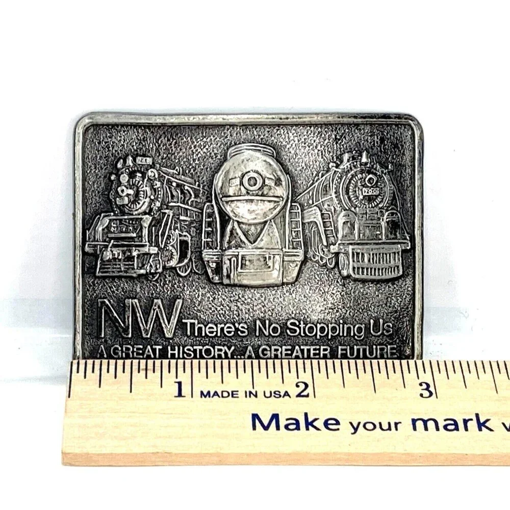 Belt Buckle NW Norfolk & Western Railway Steam Engine‎ Locomotive Century Canada